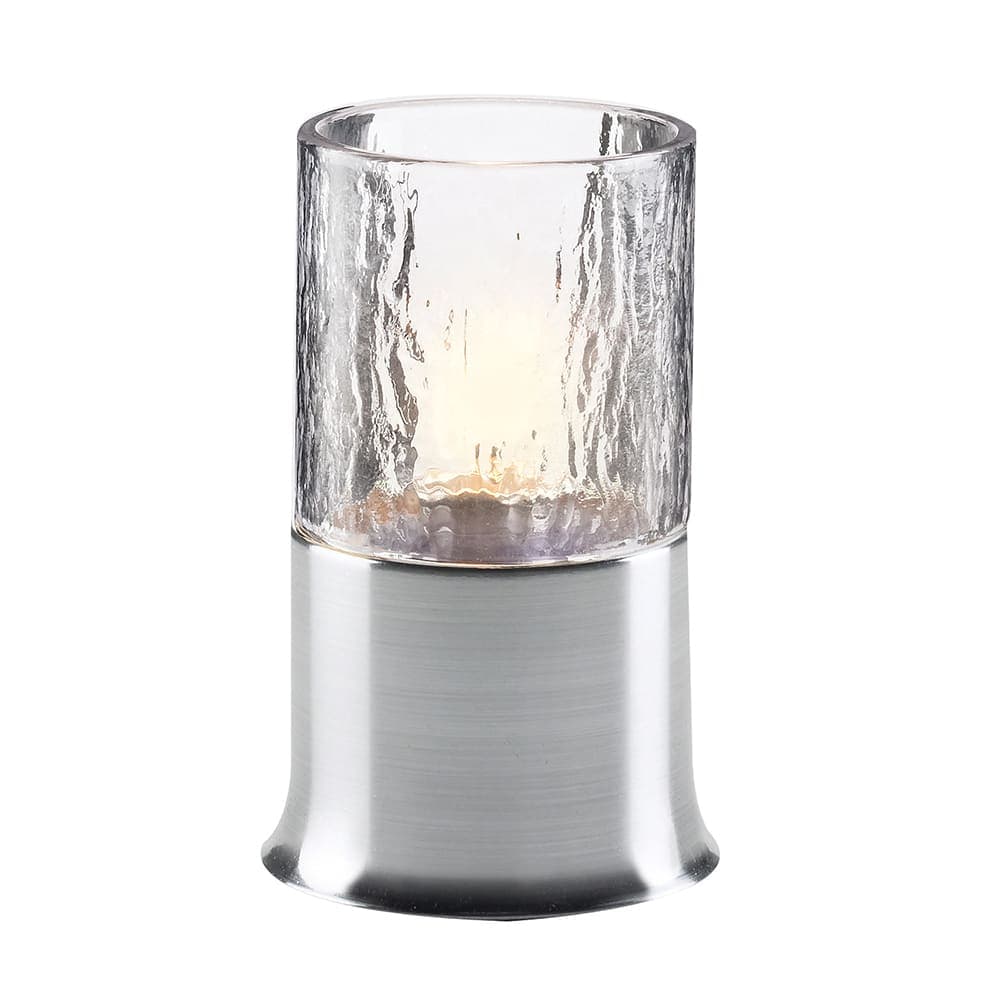 Sterno Corsa Candle Lamp Base for 85388, 85390, 85404 & 85406, Brushed Silver (85150)
