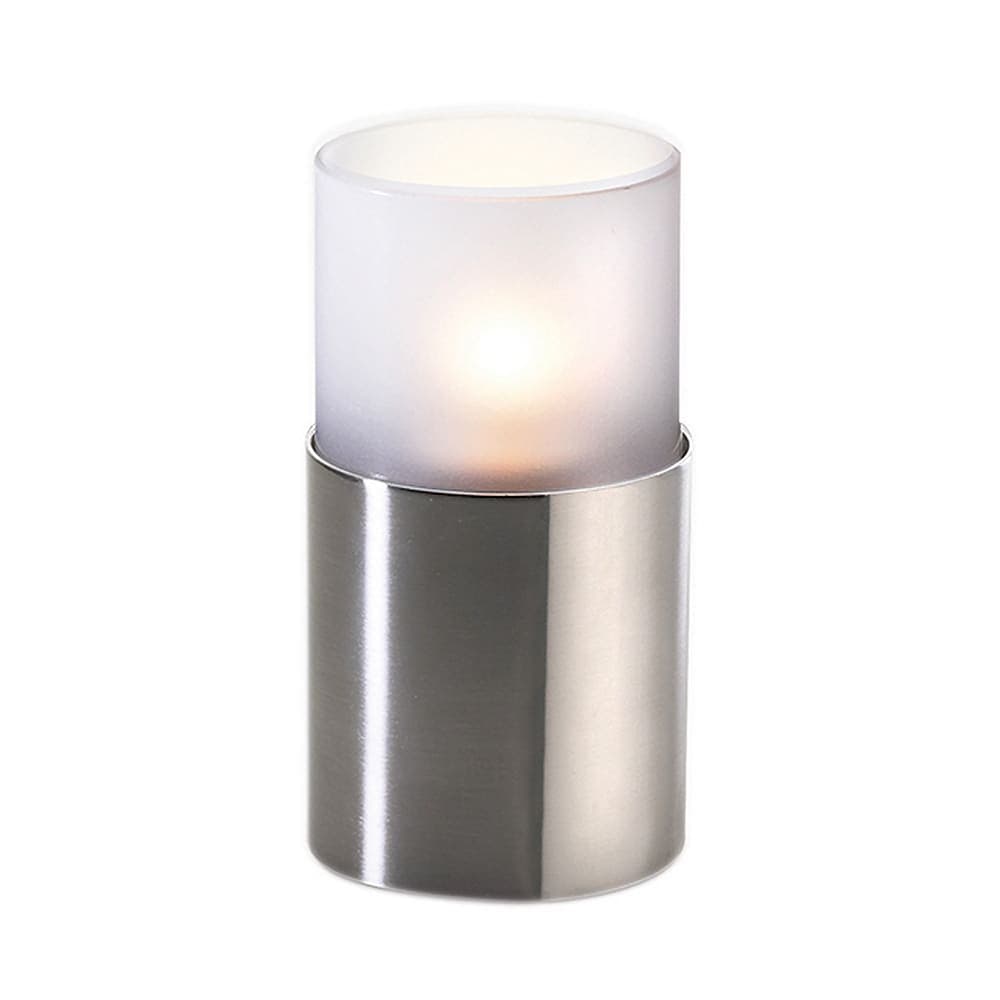 Sterno Brooklynn Candle Lamp Base for 85338, Satin Nickel (85220)