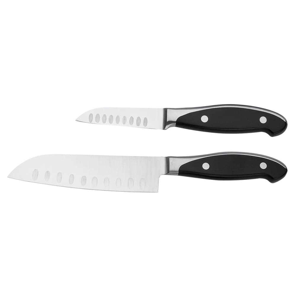 Henckels 2 Piece Asian Knife Set - Stainless Steel, Black Plastic Handle (1013841)