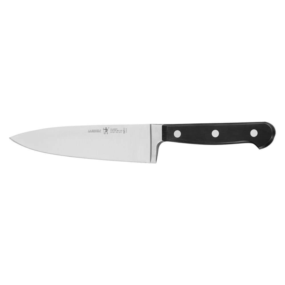 Henckels 6" Chef's Knife w/ Black Plastic Handle, Stainless Steel (1012053)