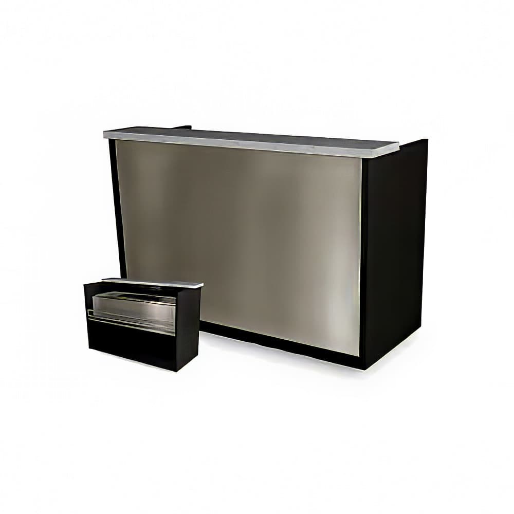 Forbes Industries Mobile Bar w/ Ice Pan & Speed Rail - 97"L x 31"W x 49 1/2"H, Laminate w/ Avonite Top (4859-8)