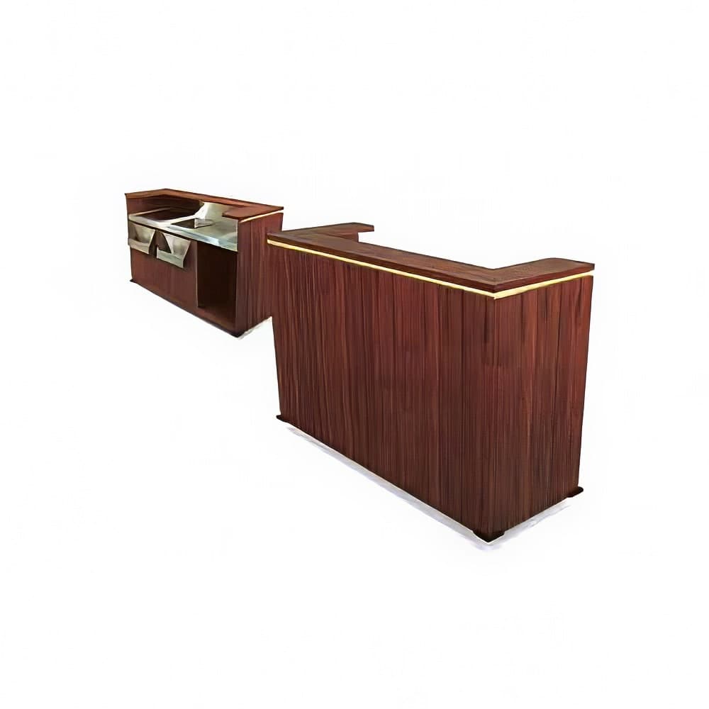 Forbes Industries Mobile Bar w/ (1) Sink & (2) Speed Rails - 62"L x 26"W x 48"H, Laminate (4861-5)