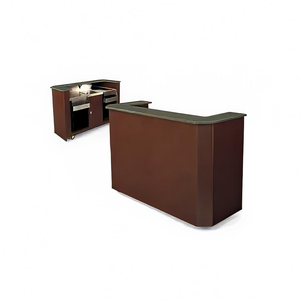 Forbes Industries 72" Portable Bar w/ Laminate Cabinet & Corian Countertop - 28"D x 46"H (4878-6)