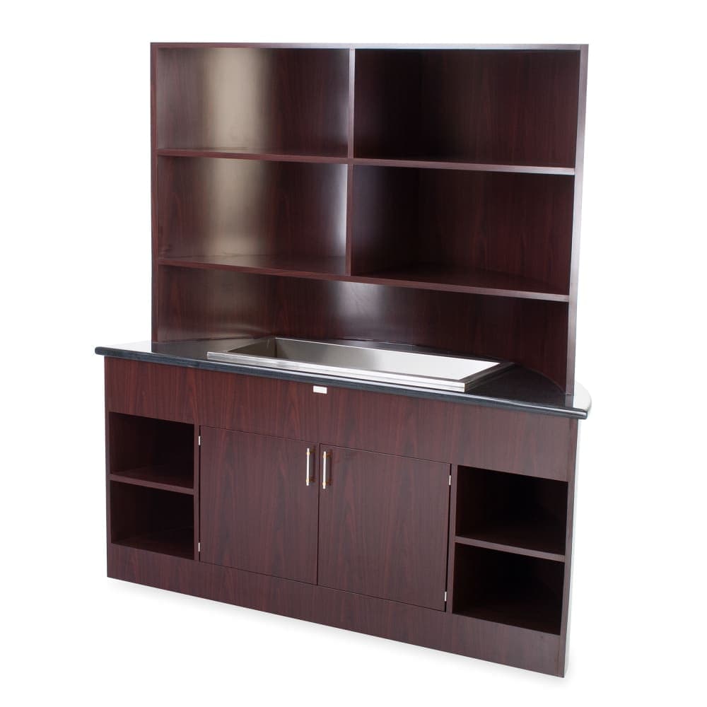 Forbes Industries Mobile Back Bar w/ Ice Pan - 74 1/2"L x 32"W x 80"H, Laminate Body w/ Avonite Top (4887)