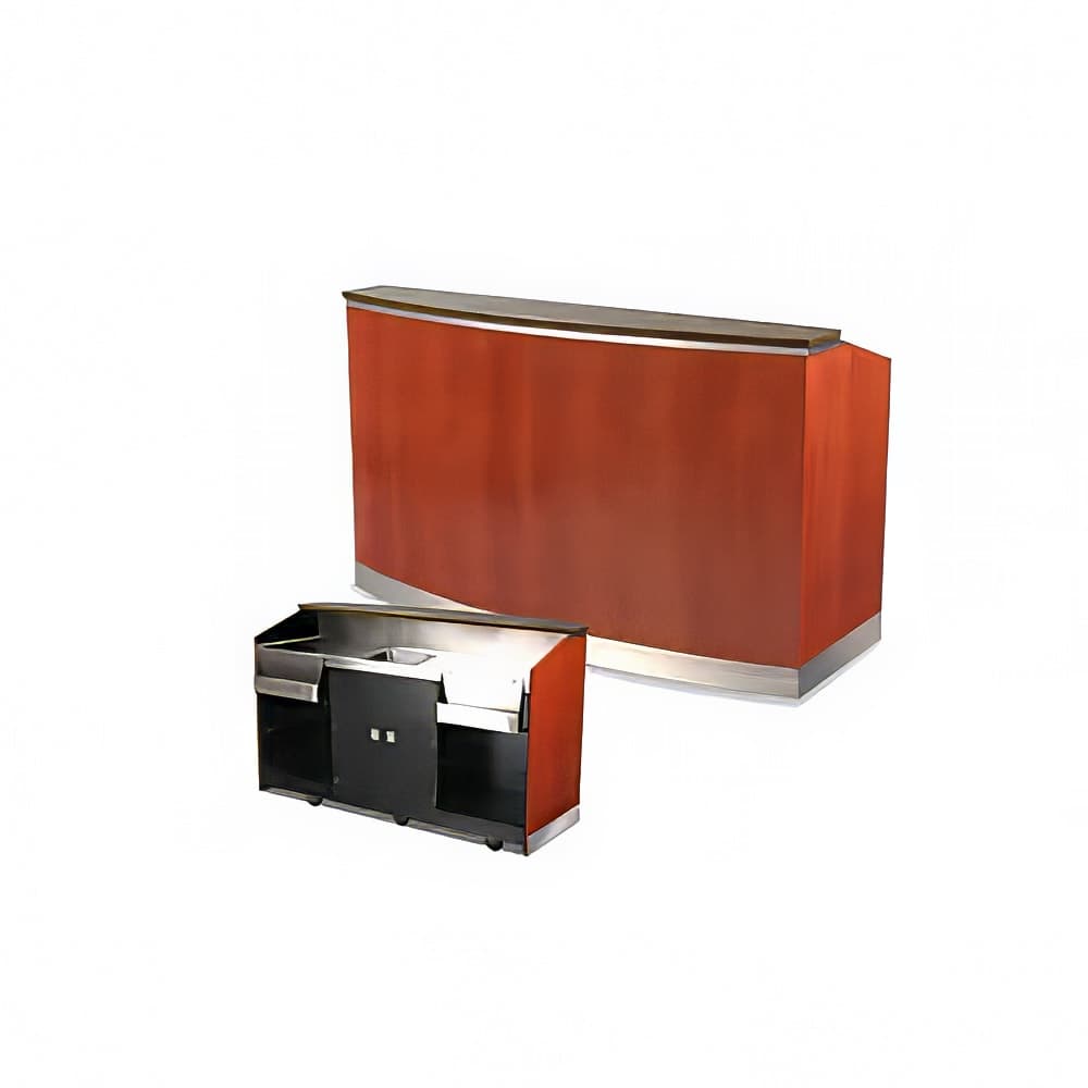 Forbes Industries 96" Portable Bar w/ Avonite & Stainless Countertops - 30"D x 47"H (5771-8)