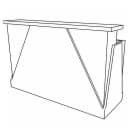 Forbes Industries Mobile Bar w/ (1) Sink & (2) Speed Rails - 76"L x 26"W x 48"H, Black Laminate w/ Avonite Top (5777-6) thumbnail 4