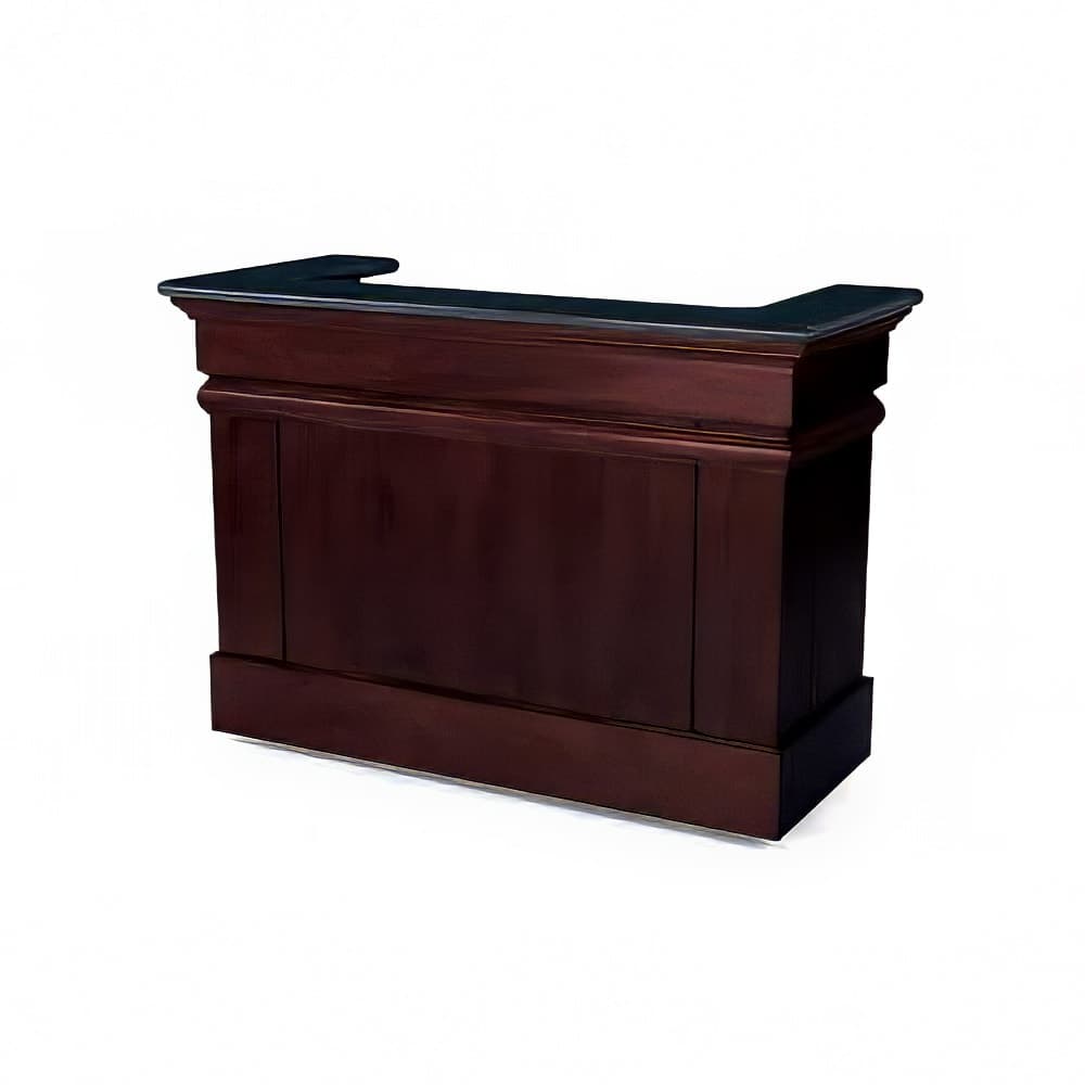 Forbes Industries Mobile Bar w/ (1) Sink & (2) Speed Rails - 56"L x 30"W x 48"H, Wood Veneer w/ Avonite Top (5781-5)