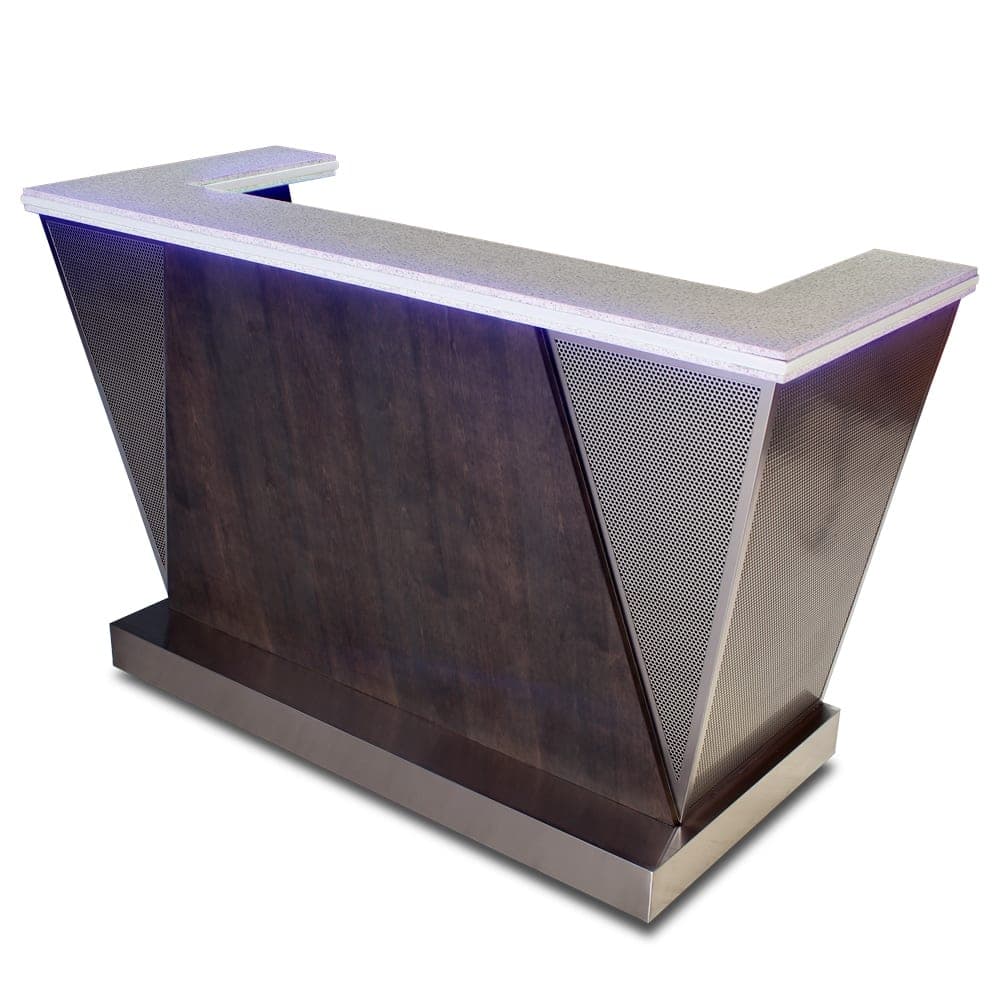 Forbes Industries Mobile Bar w/ (1) Sink, (2) Speed Rails, & (3) Glass Racks - 80 1/4"L x 33"W x 47 1/2"H (5783-6)