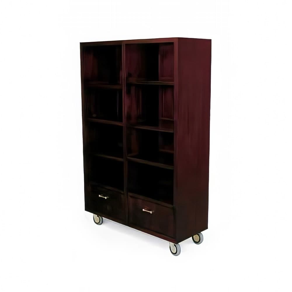 Forbes Industries Mobile Back Bar w/ (2) Drawers & (8) Open Sections - 48"L x 18"W x 72"H, Wood Veneer (5795)