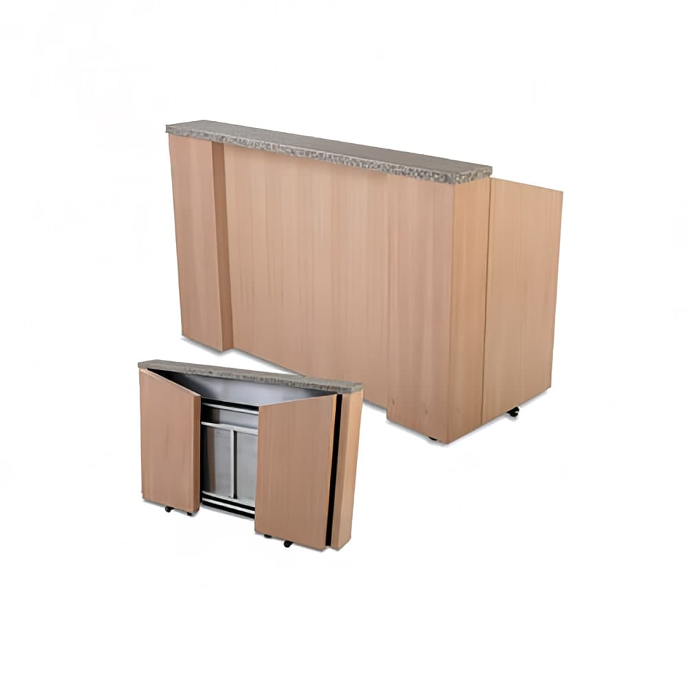 Forbes Industries 72" Portable Bar w/ Wood Veneer Cabinet & Avonite Countertop - 31"D x 46 1/2"H (5806-AVONITE)