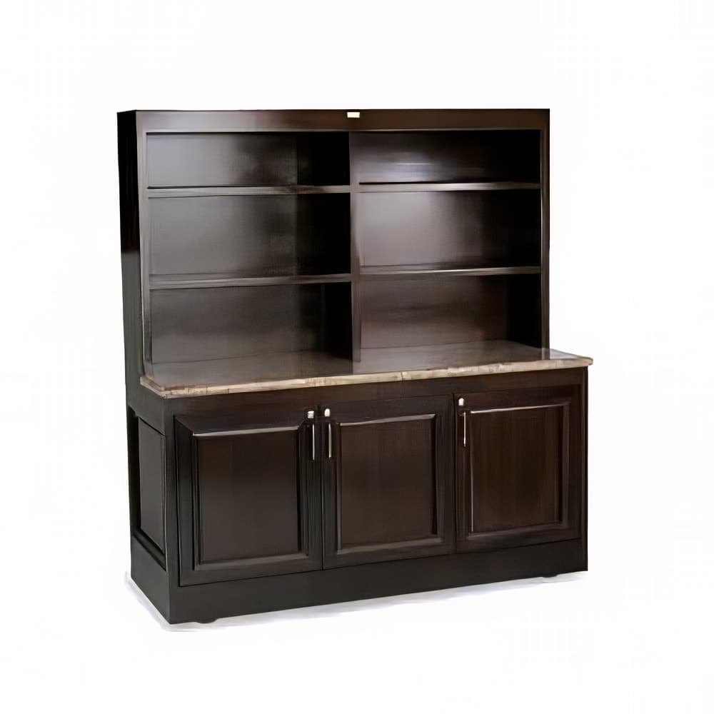 Forbes Industries Mobile Back Bar w/ (3) Doors & (6) Compartments - 72"L x 27-1/2"W x 78"H, Wood & Avonite (5870)