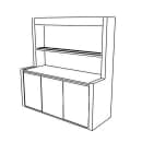 Forbes Industries 72" Portable Bar w/ Wood Veneer Cabinet & Avonite Countertop - 27"D x 78"H (5881) thumbnail 2