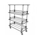 Forbes Industries Mobile Display Tower w/ (3) Rustic Wood Shelves & Steel Pipe Frame - 48"L x 24"W x 78"H (6546-4) thumbnail 2