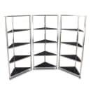 Forbes Industries Corner Mobile Display Tower w/ (4) Shelves & Steel Frame - 36"L x 19 1/2"W x 78 1/2"H (6556) thumbnail 3