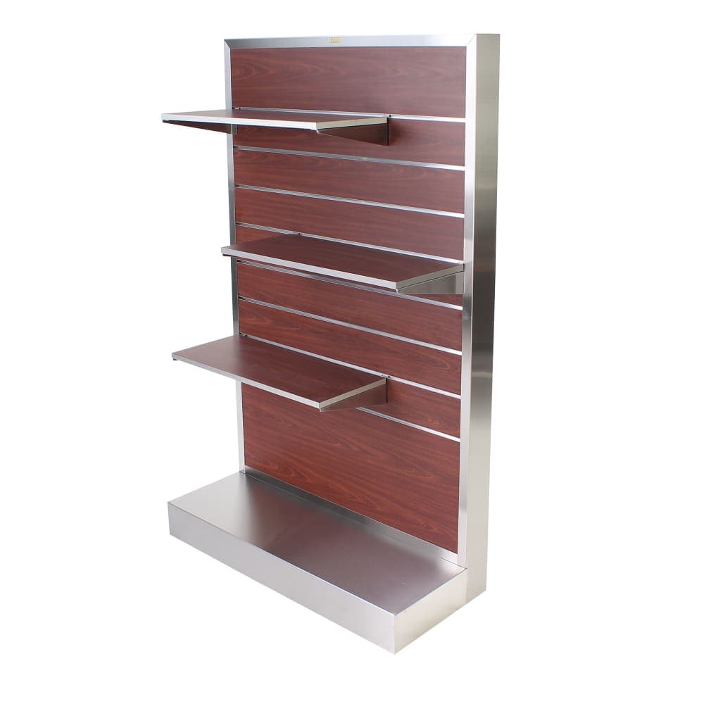 Forbes Industries Mobile Display Tower w/ (3) Laminate Shelves & Stainless Steel Frame - 48"L x 20"W x 78"H (6563)