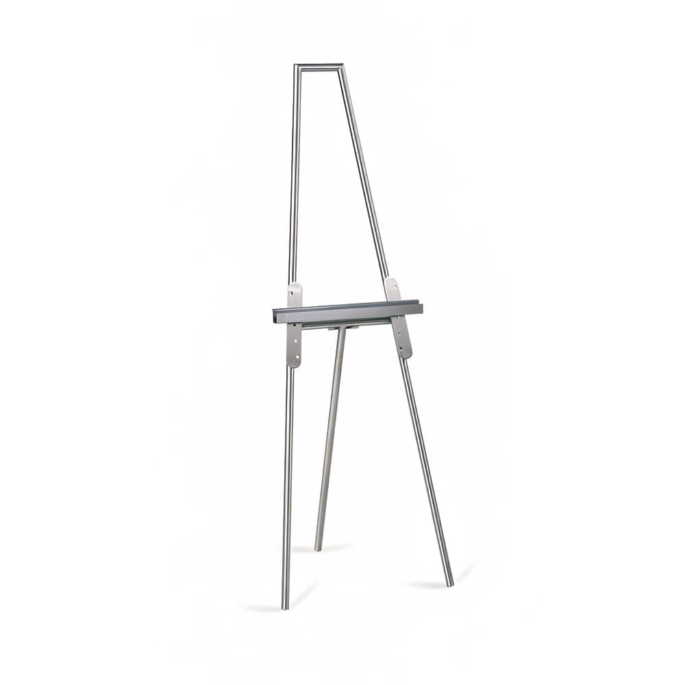 Forbes Industries Floor Easel w/ Adjustable Ledge - 24"W x 20"D x 66 1/2"H, Brushed Stainless Steel (6812)