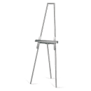 Forbes Industries Floor Easel w/ Adjustable Ledge - 24"W x 20"D x 66 1/2"H, Brushed Stainless Steel (6812) thumbnail 2