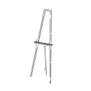 Forbes Industries Floor Easel w/ Adjustable Ledge - 24"W x 20"D x 66 1/2"H, Brushed Stainless Steel (6812) thumbnail 3