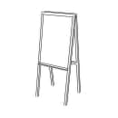 Forbes Industries Flip Chart w/ Pencil Ledge - Painted Steel (8160) thumbnail 2