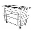 Forbes Industries 58" Portable Bar w/ Hardwood Cabinet & Poly Work Surface - 24"D x 39"H (F35-5564) thumbnail 2