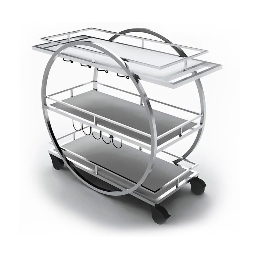 Forbes Industries 52" Portable Bar w/ Avonite Work Surface & Shelves - 24"D x 46"H (F35-5573)