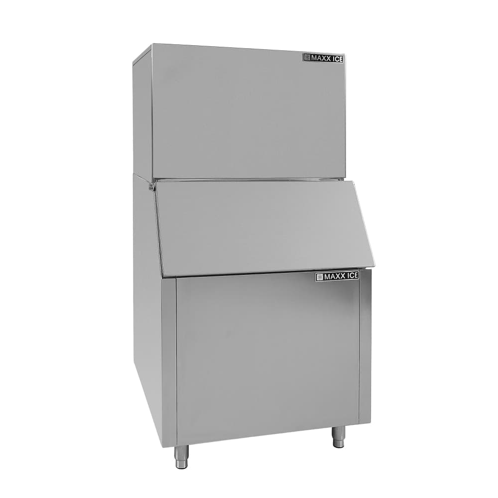 Maxx Ice MIM600-B580 602 lb Full Cube Ice Machine w/ Bin - 580 lb Storage, Air Cooled, 220/240v