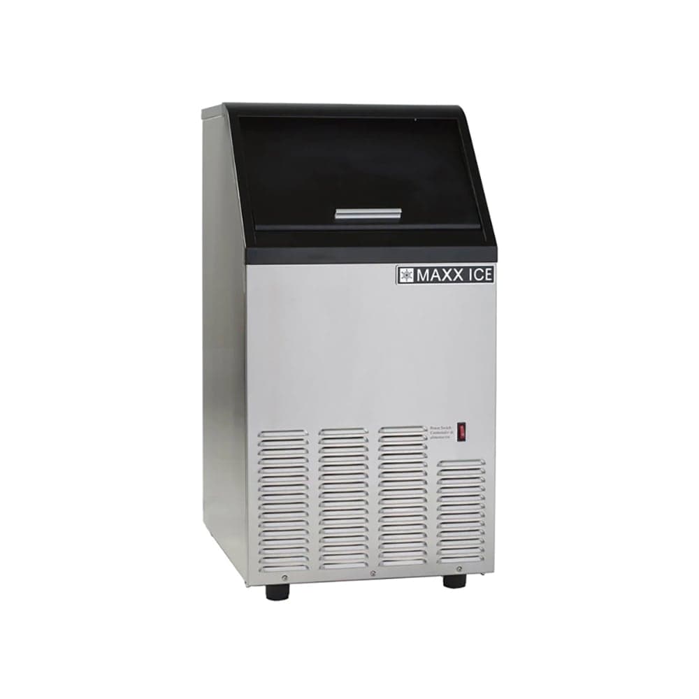 Maxx Ice MIM75 16 7/10"W Bullet Cube Undercounter Ice Machine - 75 lbs/day, Air Cooled, Gravity Drain, 120v