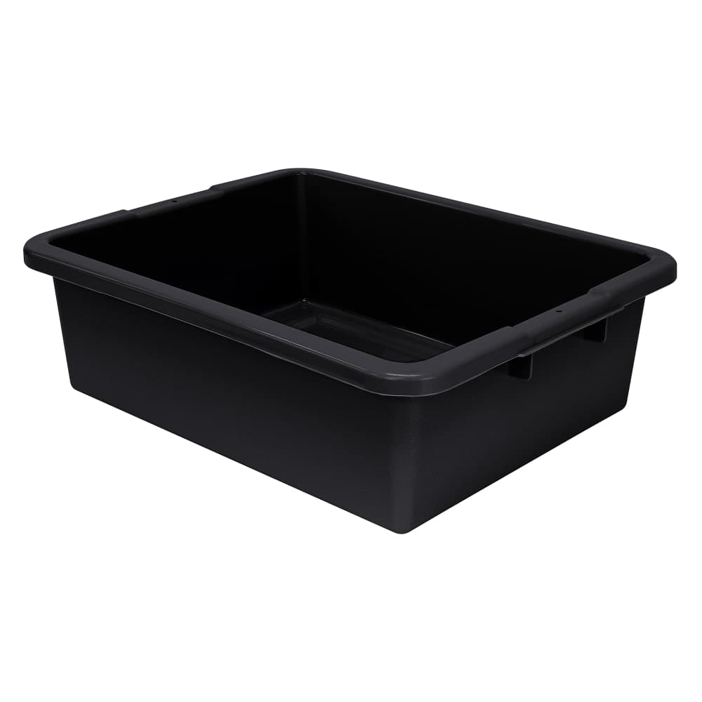Quantum Food Service Bus Box - 21 1/2" x 17" x 7", Black (FSB-22177R)