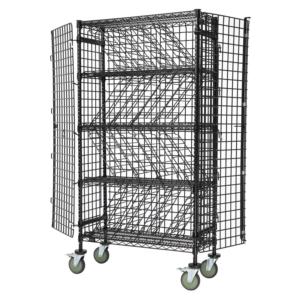 Quantum Food Service 74"H Commercial Wine Rack w/ () Bottle Capacity, Black (M1436-69BWSECBK)