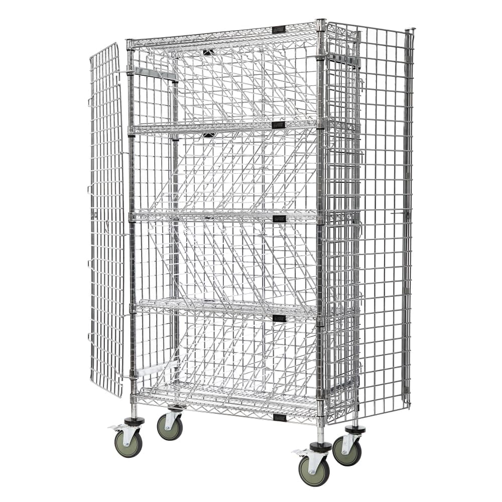 Quantum Food Service 74"H Commercial Wine Rack w/ () Bottle Capacity, Chrome (M1448-69BWSEC)