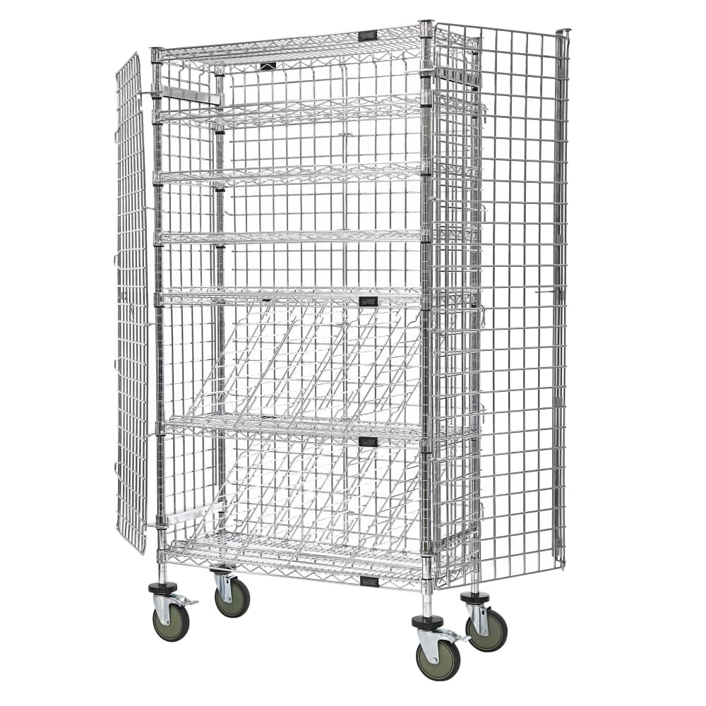 Quantum Food Service 74"H Commercial Wine Rack w/ () Bottle Capacity, Chrome (M1448-69MIXSEC)