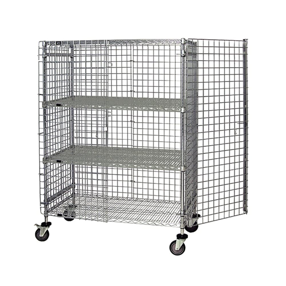 Quantum Food Service 36" Mobile Security Cage - 18"W, Chrome (M1836-69SEC-2)