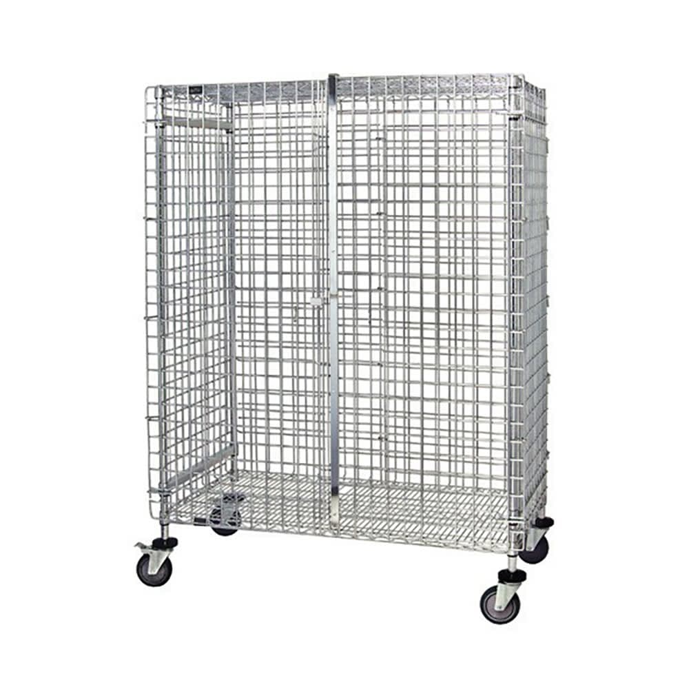 Quantum Food Service 48" Mobile Security Cage - 18"W, Chrome (M1848-69SEC)