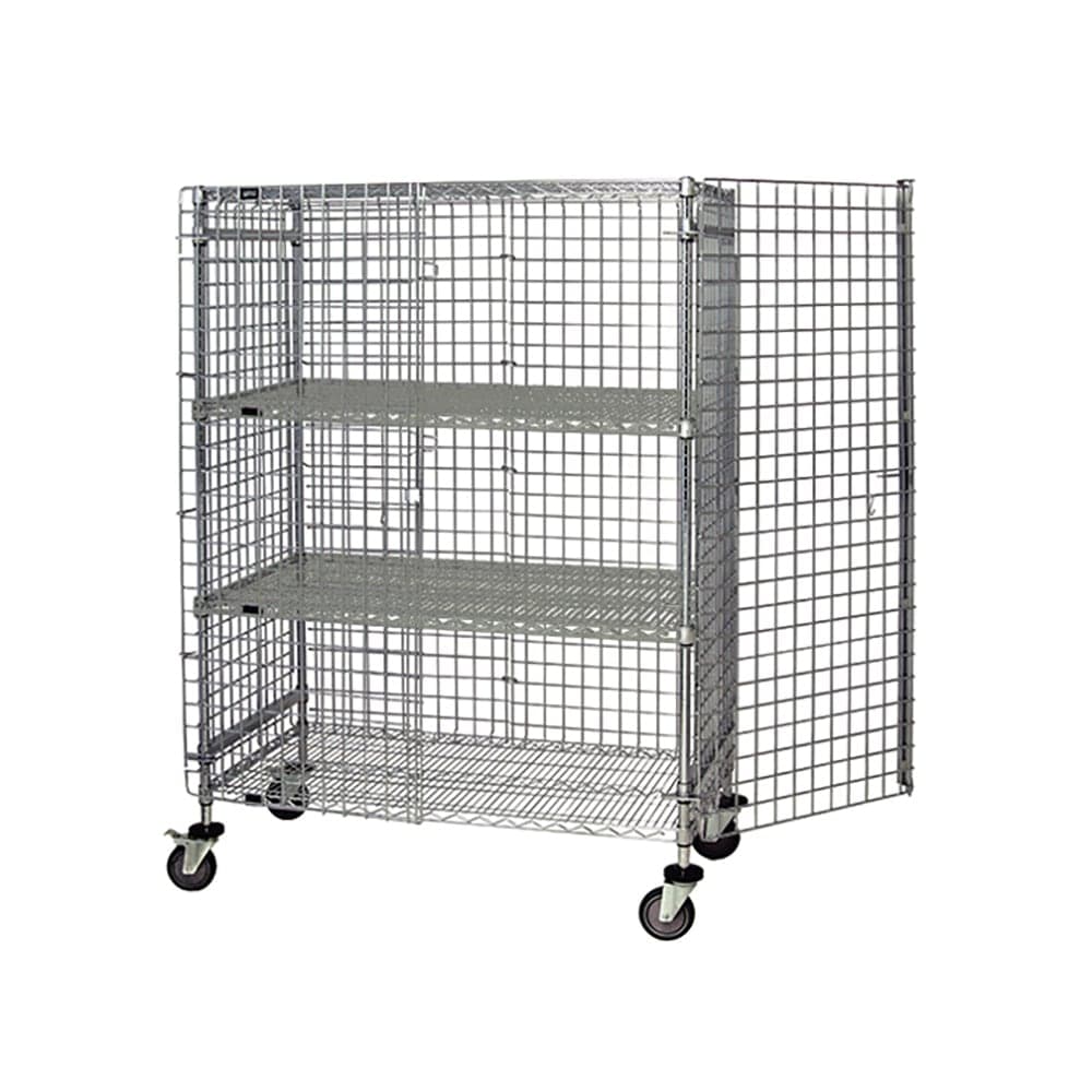 Quantum Food Service 48" Mobile Security Cage - 18"W, Chrome (M1848-69SEC-2)