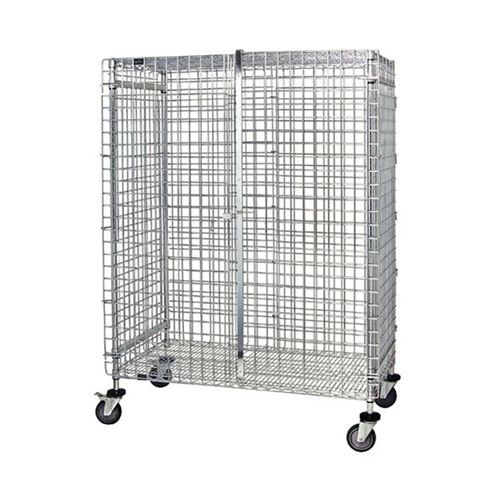 Quantum Food Service 36" Mobile Security Cage - 21"W, Chrome (M2136-69SEC)