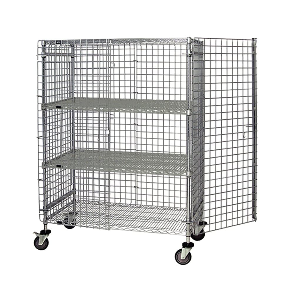 Quantum Food Service 36" Mobile Security Cage - 21"W, Chrome (M2136-69SEC-2)