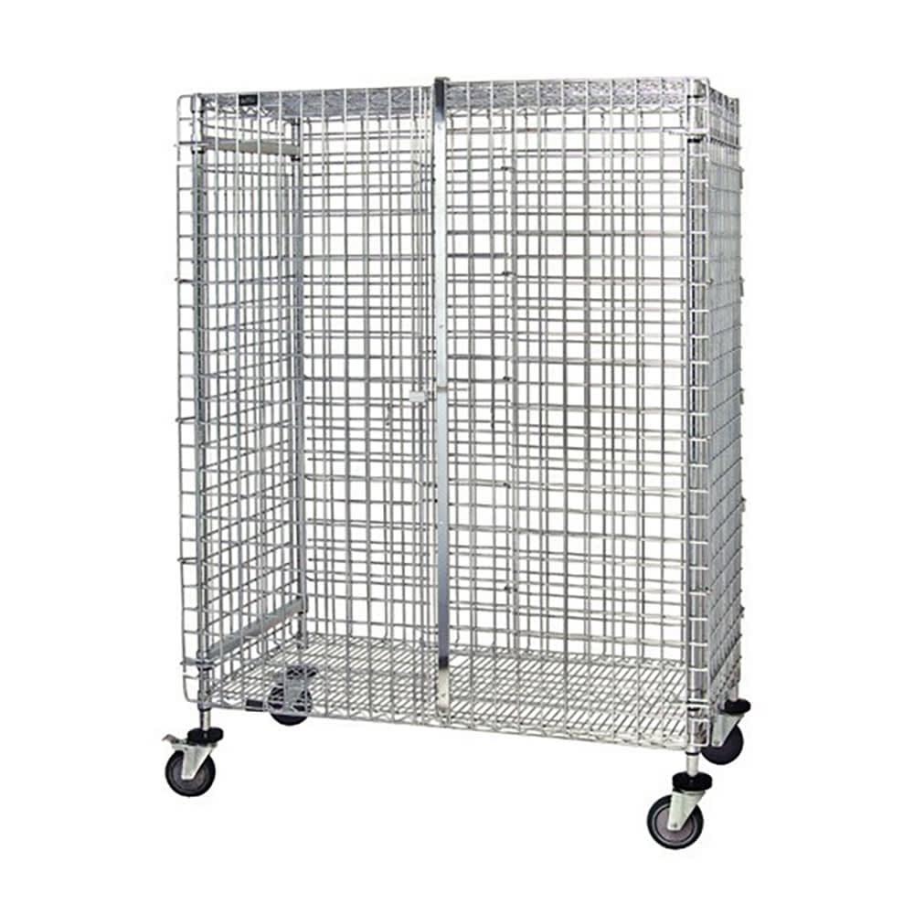 Quantum Food Service 48" Mobile Security Cage - 21"W, Chrome (M2148-69SEC)