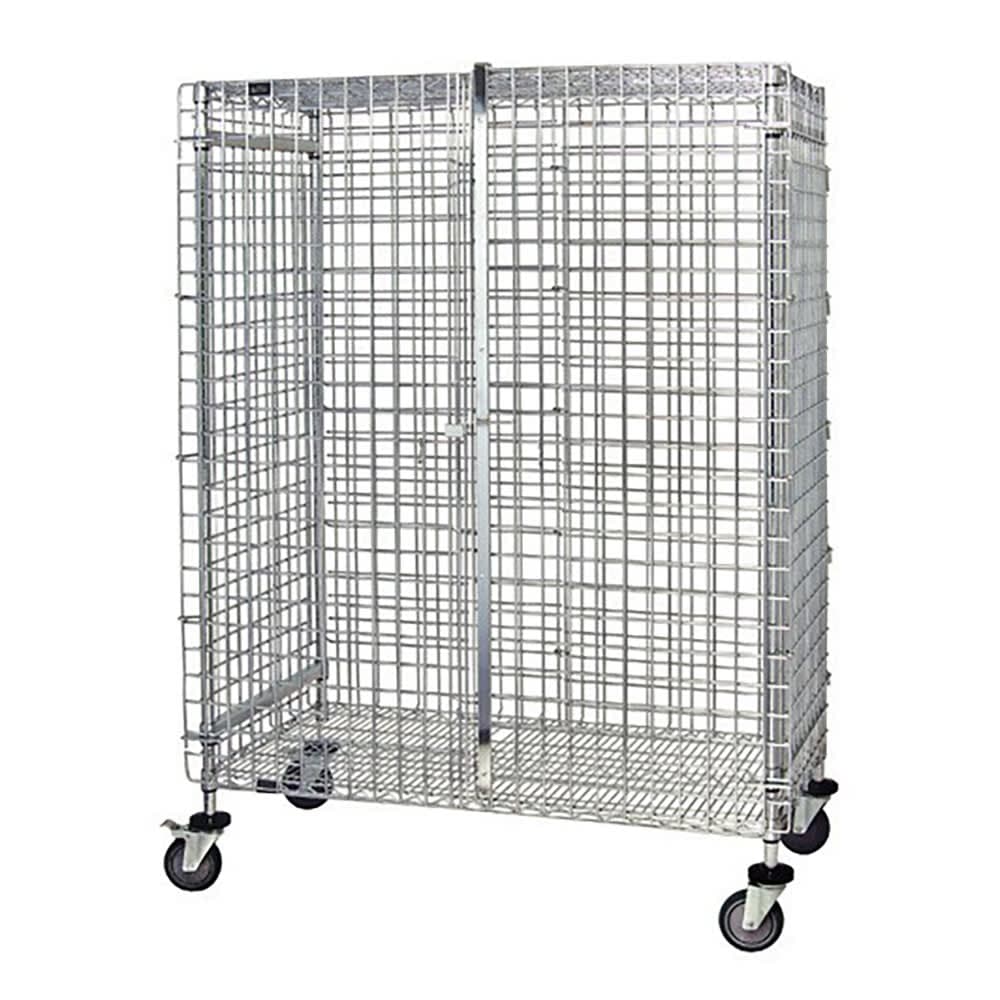 Quantum Food Service 60" Mobile Security Cage - 21"W, Chrome (M2160-69SEC)