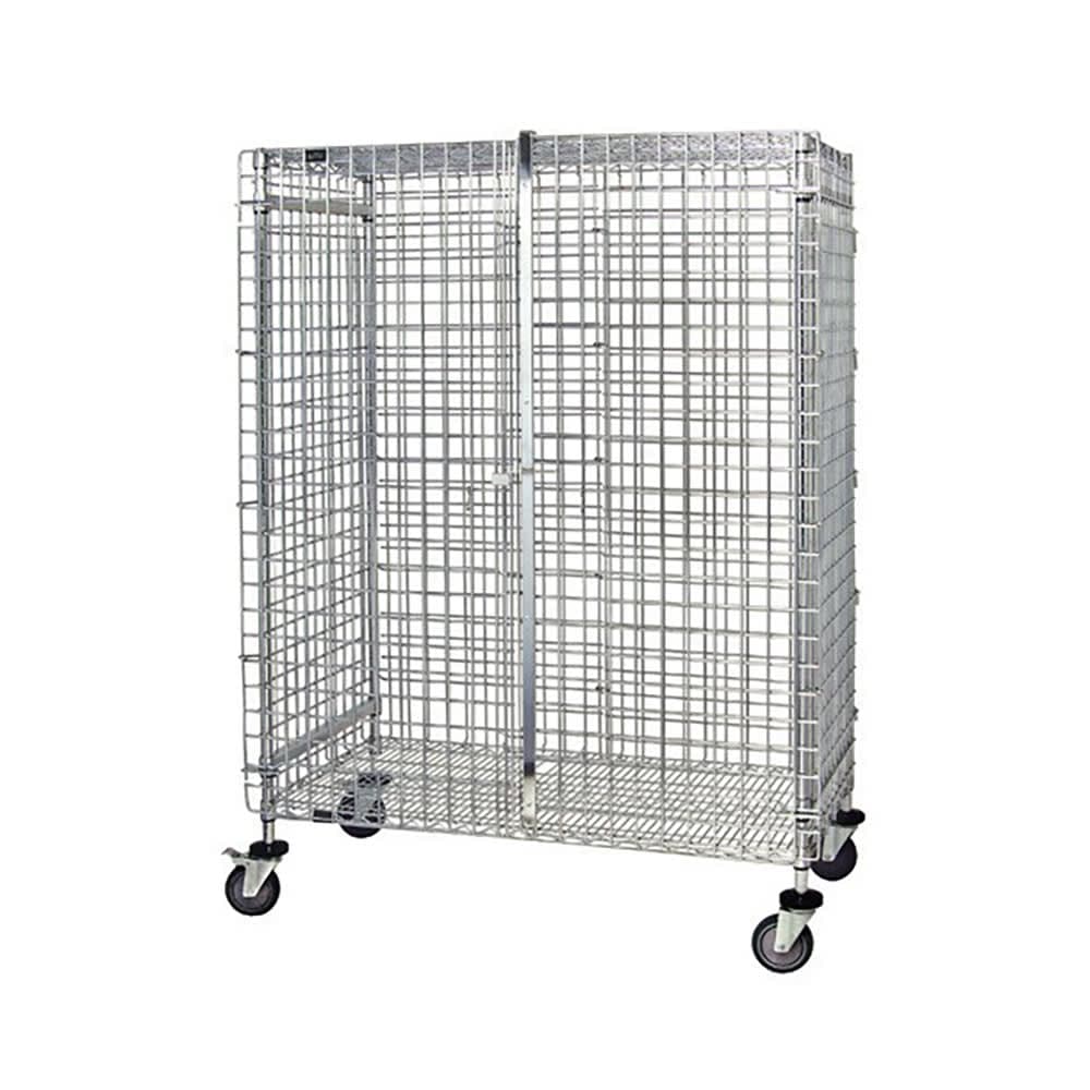 Quantum Food Service 48" Mobile Security Cage - 24"W, Chrome (M2448-69SEC)