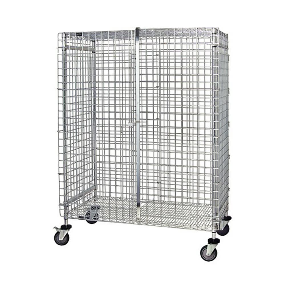 Quantum Food Service 48" Mobile Security Cage - 18"W, Green Epoxy Coated (MD1848-70SEC)