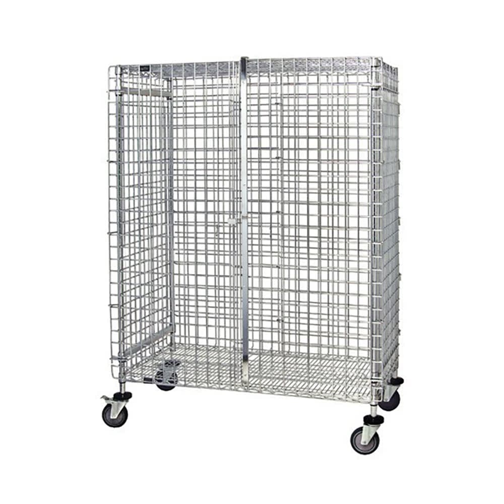 Quantum Food Service 60" Mobile Security Cage - 24"W, Chrome (MD2460-70SEC)