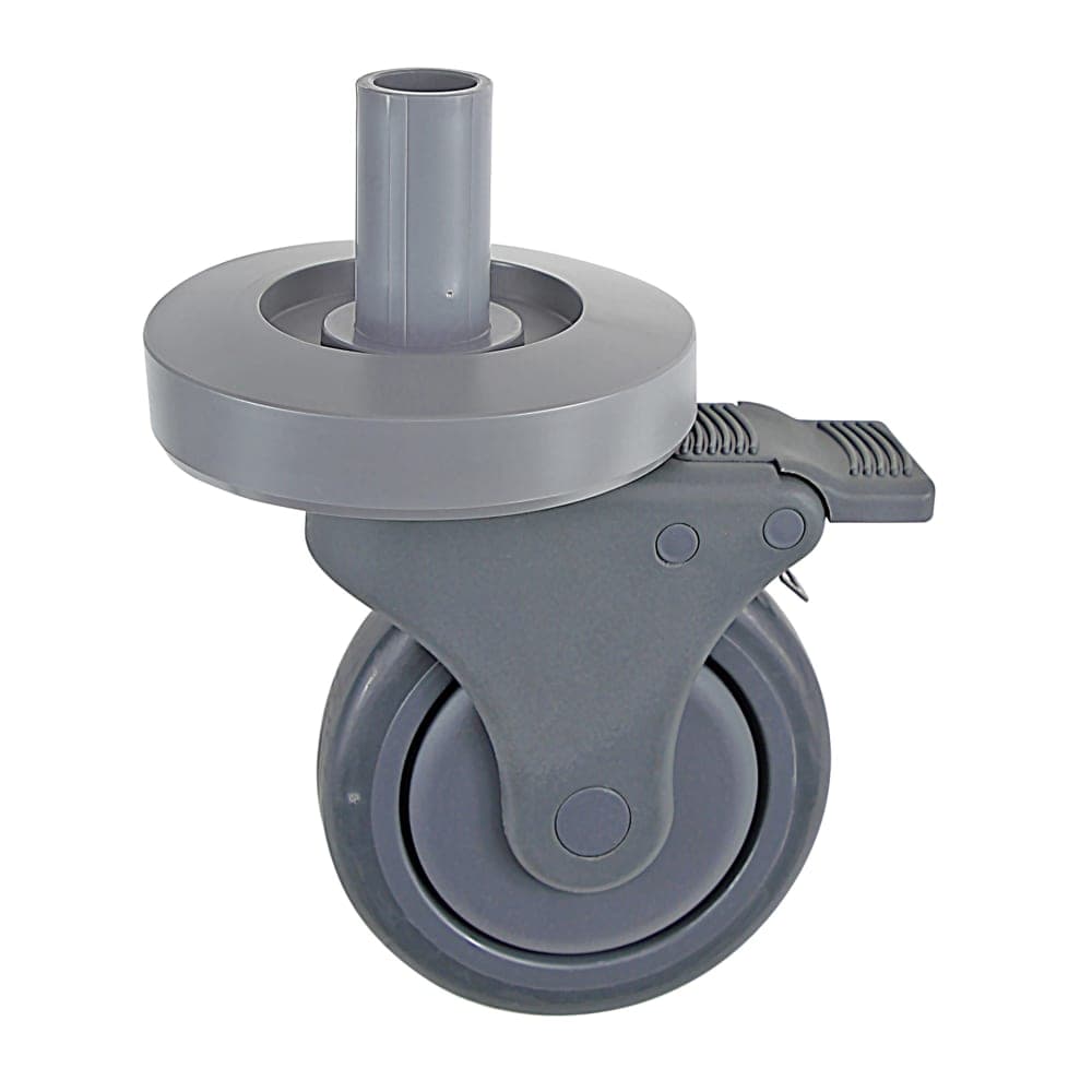 Quantum Food Service Millenia™ 5" Stem Caster Set for Shelving Units w/ (4) Swivel & (2) Brakes (QPPSC-5S)