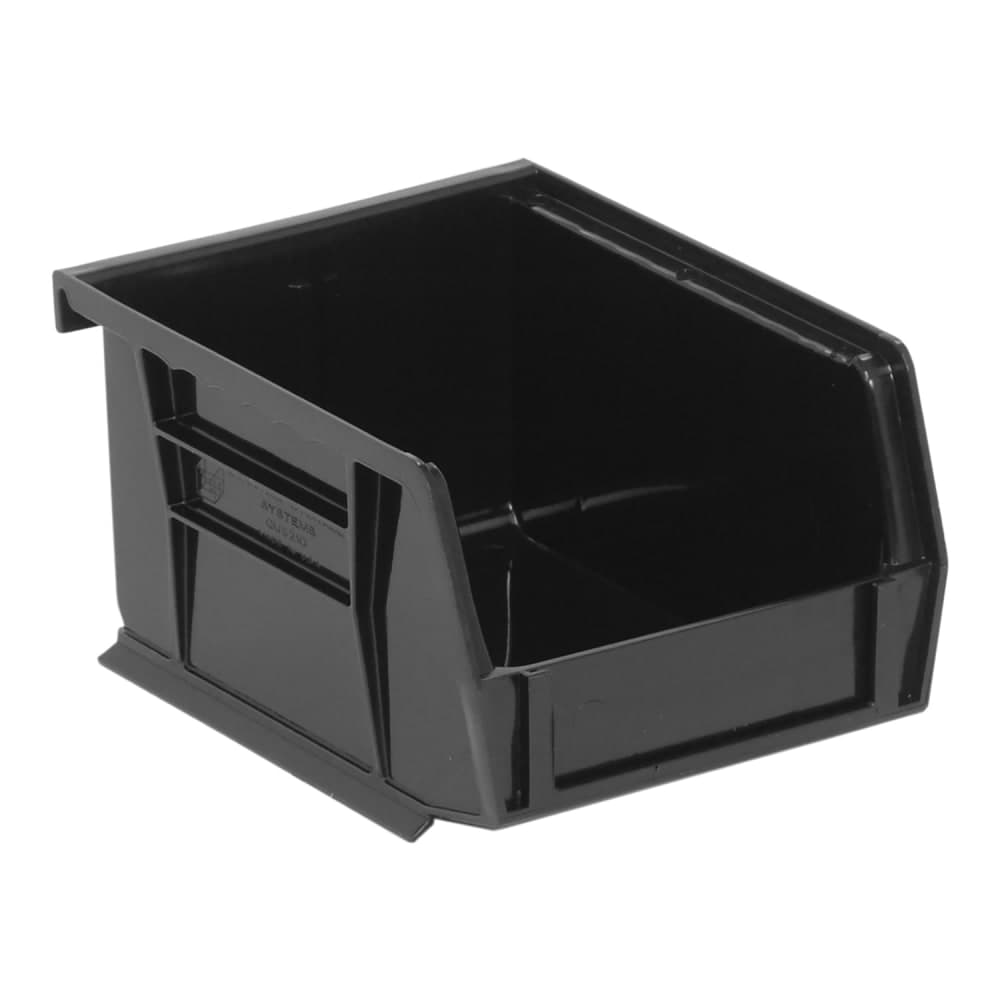 Quantum Food Service Stack & Hang Shelf Bin - 5 3/8" x 4 1/8", Black (QUS210)