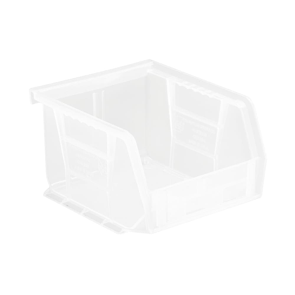 Quantum Food Service Stack & Hang Shelf Bin - 5 3/8" x 4 1/8", Clear (QUS210)