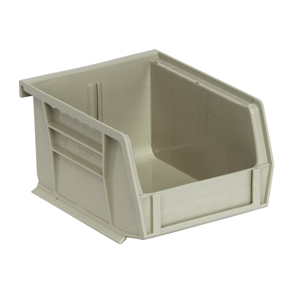 Quantum Food Service Stack & Hang Shelf Bin - 5 3/8" x 4 1/8", Stone (QUS210)
