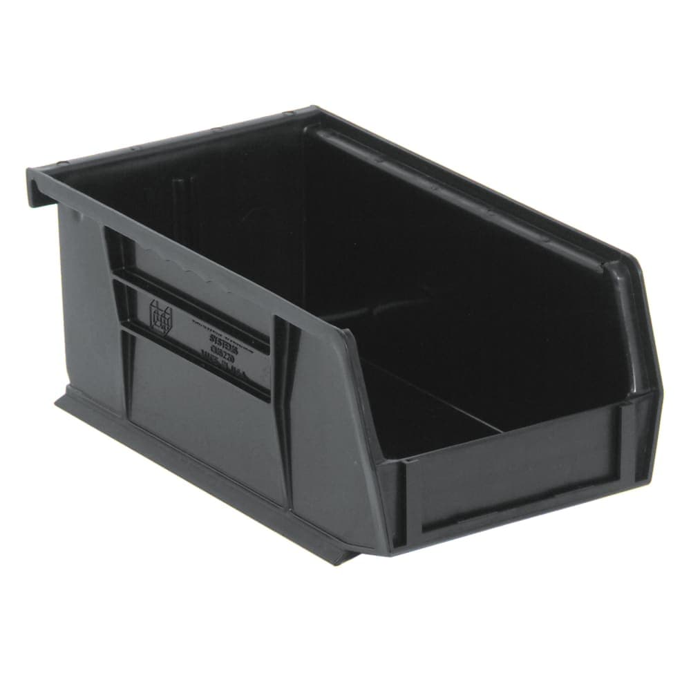 Quantum Food Service Stack & Hang Shelf Bin - 7 3/8" x 4 1/8", Black (QUS220CO)