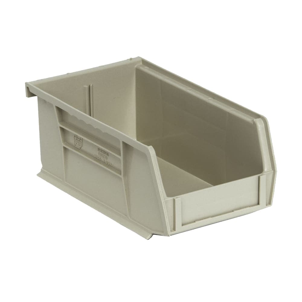 Quantum Food Service Stack & Hang Shelf Bin - 7 3/8" x 4 1/8", Stone (QUS220)