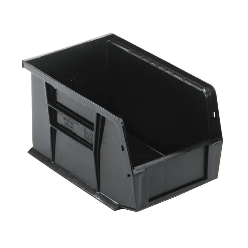 Quantum Food Service Stack & Hang Shelf Bin - 9 1/4" x 6", Black (QUS221BR)
