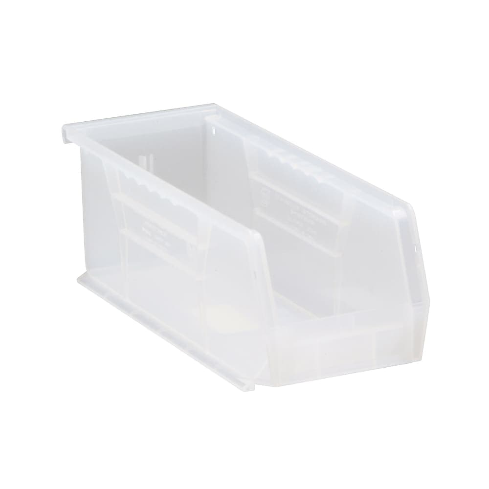 Quantum Food Service Stack & Hang Shelf Bin - 10 7/8" x 4 1/8", Clear (QUS224)