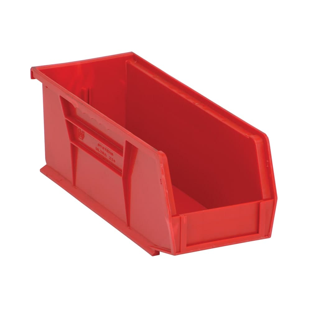 Quantum Food Service Stack & Hang Shelf Bin - 10 7/8" x 4 1/8", Red (QUS224)